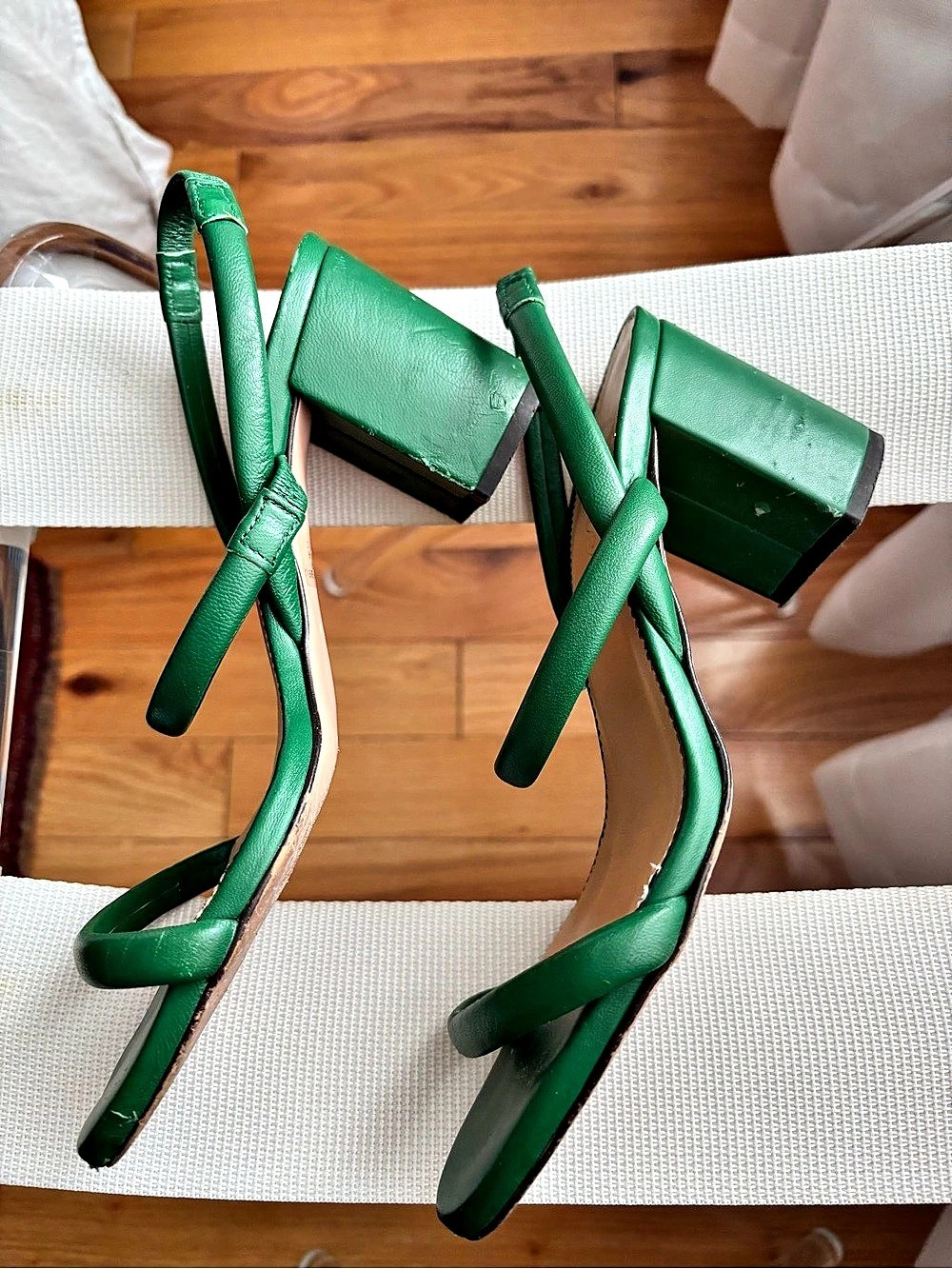 J.Crew Green Block Heel Sandals US 8 - Picture 6 of 6